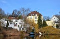 Villa and Lake in the Neighborhood of Grunewald, Wilmersdorf, Berlin Royalty Free Stock Photo