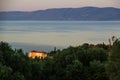 Villa lit by the Greek sunrise