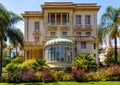 Villa Massena Musee art museum, palace and garden at Promenade des Anglais in historic old town of Nice in France