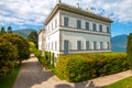 Villa Melzi and its gardens near Bellagio at the famous Italian lake Como in May Royalty Free Stock Photo