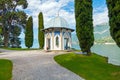 Villa Melzi and its gardens near Bellagio at the famous Italian lake Como in May Royalty Free Stock Photo