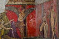 Villa of Mysteries fresco, Dionysiac frieze, Pompeii Royalty Free Stock Photo