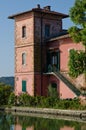 Villa at orbetello lagoon Royalty Free Stock Photo