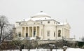 Villa Rotonda in snow Royalty Free Stock Photo