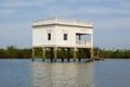 Villa on Stilts, Tonle Sap lake, Cambodia Royalty Free Stock Photo