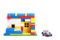 Villa structure made by building block with car