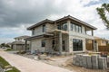 Villa under construction with concrete blocks Royalty Free Stock Photo