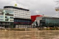 Floodwater in Villach, Austria in Autumn 2018 Royalty Free Stock Photo