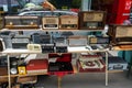 Sale of old radios and turntables in Villach, Austria