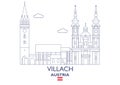 Villach City Skyline, Austria Royalty Free Stock Photo