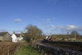 The Village of Aberlemno with its small traditional Farming buildings and Cottages Royalty Free Stock Photo