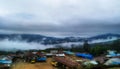 Village above the clouds in Letefoho, Timor-Leste. Royalty Free Stock Photo