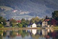 Village along the Danube river in Austria