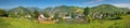 The village in the Altai mountains, summer, panorama Royalty Free Stock Photo