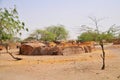 Village on the area of the Sahara desert in Chad Royalty Free Stock Photo
