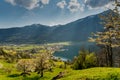 The village of Arth on Lake Zug in the central alps of Switzerland Royalty Free Stock Photo