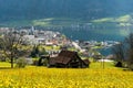 The village of Arth on Lake Zug in the central alps of Switzerland Royalty Free Stock Photo