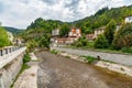 Arda river in Banite village in Bulgaria Royalty Free Stock Photo