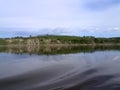 Village on the banks of the Pechora river Komi Republic Royalty Free Stock Photo