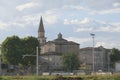 village of Bibbiano Reggio Emilia panorama with church bell tower