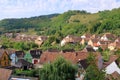 The village of Biertan, BirthÃ¯Â¿Â½lm and surrounding landscape, Sibiu County, Romania. Seen from the fortified church of Biertan, Royalty Free Stock Photo