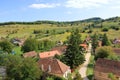 The village of Biertan, BirthÃ¯Â¿Â½lm and surrounding landscape, Sibiu County, Romania. Seen from the fortified church of Biertan, Royalty Free Stock Photo