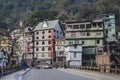 Village buildings in the city in the sideway near Bagdogra. Darjeeling, India. Royalty Free Stock Photo