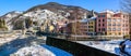 Village of Campo Ligure under the snow