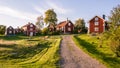 Village centre at the island Harstena in Sweden