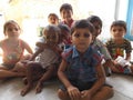 village children in a joyous mood in india