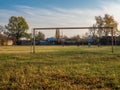 Children`s football in the old stadium.