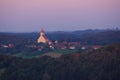 Village And Church On Hill, Slovenia Royalty Free Stock Photo