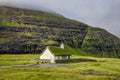 Village church in Saksun, Faroe Islands, Denmark Royalty Free Stock Photo