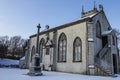 Village Church in The Snow Royalty Free Stock Photo