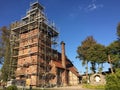 Village church under renovation, Poland