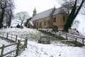 A Village Church In Winter Royalty Free Stock Photo