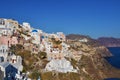 Village on the cliff in the evening