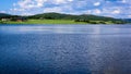 Village on the coast of the Norwegian fjord Royalty Free Stock Photo