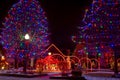 Village commons Christmas display Royalty Free Stock Photo