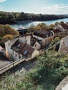 Village of Conflans saint HonorÃ©, small town in the north of Paris, France