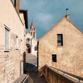 Village of Conflans saint HonorÃ©, small town in the north of Paris, France Royalty Free Stock Photo