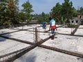 Village construction rooftop working