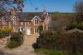 Elevated view of rural terraced cottages Royalty Free Stock Photo