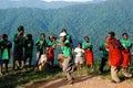 Village dancing and Bwindi Impenetrable Forest Royalty Free Stock Photo