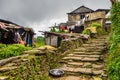 Village of Dhampus in the Himalayas mountains in Nepal Royalty Free Stock Photo