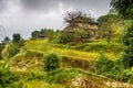 Village of Dhampus in the Himalayas mountains in Nepal