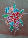 Village diwali special colourful rangoli