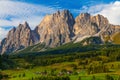 The village in the Dolomites, Italy