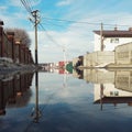 Village esthetic after rain