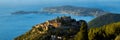 The Village of Eze, the Mediterranean Sea and Saint-Jean-Cap-Ferrat. French Riviera, Cote d`Azur, France